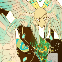 Aries, a non-human bird-shaped being