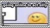 going online to act silly stamp