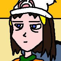A brown haired girl looking exhausted as she sits at a computer