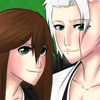An original bleach character with brown hair, standing next to Toshiro