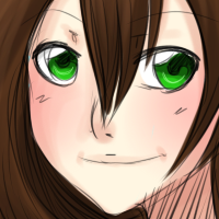 An original bleach character with brown hair and green eyes