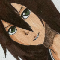 An original bleach character with brown hair and green eyes
