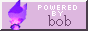 gif button that says powered by bob, with the titular animal crossing character rotating