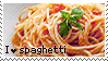 "i heart spaghetti" stamp