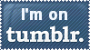 'i'm on tumblr' stamp