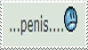 "penis..." stamp