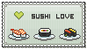 "sushi love" stamp