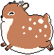 large and round deer