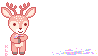 pixel deer throwing glitter