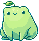 cute green frog