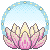 lotus flower in a circular frame
