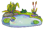 pond with flora around it